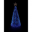 Home Accents Holiday 6 ft. Pre-Lit LED Blue Twinkling Tree Sculpture with Star-7407036HO 204072416