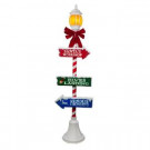 Home Accents Holiday 72 in. Holiday Lamppost with LED Illuminated Lantern-6207-72625 206954022