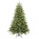 Home Accents Holiday 7.5 ft. Pre-Lit Balsam Artificial Christmas Tree with 600 Always-Lit Clear Lights and On/Off Foot Pedal Switch-MELO616310THY 206771201