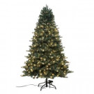 Home Accents Holiday 7.5 ft. Spruce Quick-Set Artificial Christmas Tree with 600 9-Function LED Lights and Remote Control-W14L0465 205943350