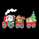 Home Accents Holiday 75.5 in. LED Lighted Tinsel Santa with Train Set-TY500-1514 206954473