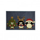 Home Accents Holiday Festive Penguins 20 in. x 30 in. Woven Holiday Mat-520885 207037211