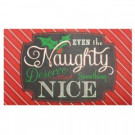 Home Accents Holiday Naughty or Nice 18 in. x 30 in. Door Mat-60799079818x30 207037144