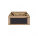 Home Decorators Collection Multi-Sized Oak and Blackboard Rustic Stackable Crate Organizers (Set of 4)-9717900950 300134267
