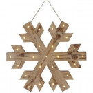Martha Stewart Living 18 in. W Lighted Wood Snowflake Christmas Ornament-9727200410 300245620