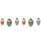 Martha Stewart Living 2 in. - 2.75 in. H Tricolor Acorn Ornament (Set of 6)-9731900730 300261535