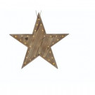 Martha Stewart Living 20 in. W Lighted Wood Star Ornament-9727100410 300245616