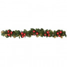 Martha Stewart Living 6 ft. Pre-Lit Garland with Magnolias and Ornaments-9754700610 300268129