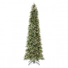 Martha Stewart Living 9 ft. Indoor Pre-Lit Dunhill Fir Pencil Slim Artificial Christmas Tree-9315710610 206497483