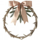 Martha Stewart Living Christmas 16 in. Dia Antler Artificial Christmas Wreath in Brown-9734100820 300261503