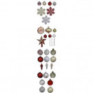 Martha Stewart Living Cranberry Frost Shatter-Resistant Assorted Ornament (100-Pack)-HE-51167A 206444859