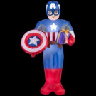 Marvel 41.34 in. D x 38.19 in. W x 72.05 in. H Inflatable Captain America with Present and Shield-36759 206997629