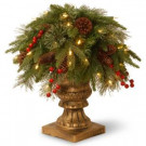 National Tree Company 1.5 ft. Colonial Porch Artificial Bush with Clear Lights-PECO1-304-18P 300120644