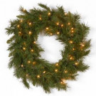 National Tree Company 20 in. Winchester Pine Artificial Wreath with Clear Lights-WCH7-300-20W-1 300182757