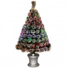 National Tree Company 3 ft. Fiber Optic Evergreen Flocked Artificial Christmas Tree-SZEF7-100L-36-1 300496189