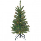 National Tree Company 3 ft. Kingswood Fir Wrapped Pencil Artificial Christmas Tree with Clear Lights-KW7-300-30 207183181