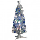 National Tree Company 3 ft. Silver Fiber Optic Fireworks Ornament Artificial Christmas Tree-SZOX7-177-36 205331318