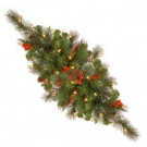 National Tree Company 30 in. Crestwood Spruce Centerpiece with Battery Operated Warm White LED Lights-CW7-300-30C-B1 300487219