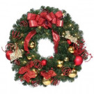 National Tree Company 30 in. Decorative Collection Artificial Wreath with 50 Clear Lights-DC3-161L-30W 206084813