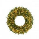 National Tree Company 30 in. Feel-Real Jersey Fraser Fir Artificial Wreath with 100 Clear Lights-PEJF4-300-30W-1 205945922