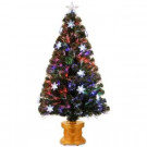 National Tree Company 4 ft. Fiber Optic Fireworks Artificial Christmas Tree with Snowflakes-SZFB7-119L-48 300496193