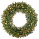 National Tree Company 42 in. Norwood Fir Artificial Wreath with Clear Lights-NF-42WLO-1 300182910