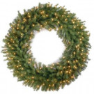 National Tree Company 48 in. Norwood Fir Artificial Wreath with 200 Clear Lights-NF-48WLO 205982350