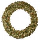 National Tree Company 72 in. Wintry Pine Artificial Wreath with 400 Clear Lights-WP1-300-72W 205982355