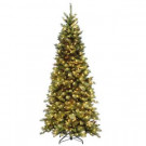 National Tree Company 7.5 ft. Tiffany Fir Slim Artificial Christmas Tree with Clear Lights-TFSLH-75LO-S3 206186326