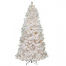 National Tree Company 7.5 ft. Wispy Willow Grande White Slim Artificial Christmas Tree with Clear Lights-WOGW1-304-75 207183342