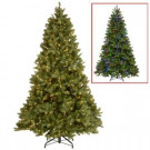 National Tree Company 9 ft. Downswept Douglas Fir Artificial Christmas Tree with Dual Color LED Lights-PEDD1-312LD-90X 205330688