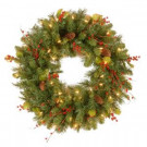 National Tree Company Classical Collection 24 in. Artificial Wreath with Clear Lights-CC1-301-24W-1 300182844