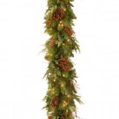 National Tree Company Decorative Collection 6 ft. Juniper Mix Pine Garland with Warm White LED Lights-DC13-113L-6B-1S 300330534