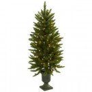 Nearly Natural 4 ft. Artificial Christmas Tree with Urn and Clear Lights-5369 204688159