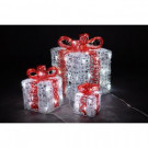 Novolink 10 in. 66 White LED Decorative Gift Box Set (3-Count)-AS-PK3 206455921