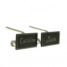Original MantleClip 3 in. Silver Stocking Holder with Chalkboard Icons (2-Pack)-BC10204 206998225
