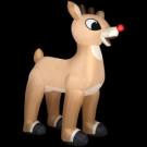 Rudolph 53.15 in. D x 99.21 in. W x 120.08 in. H Inflatable Standing Rudolph-14330 206997538