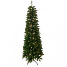 Santa's Workshop 6.5 ft. Indoor Pre-Lit Slim Artificial Tree with Lights-13500 206456932