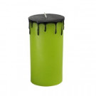 Zest Candle 3 in. x 6 in. Halloween Drip Green Pillar Candle (12-Box)-9FF38GRZ_12 203670343