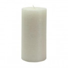 Zest Candle 3 in. x 6 in. Metallic White Scratch Pillar Candle Bulk (12-Box)-CPZ-164_12 203369643