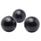 Zest Candle 3 in. Black Ball Candles (6-Box)-CBZ-024 203362773
